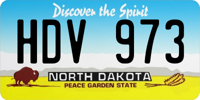 ND license plate HDV973