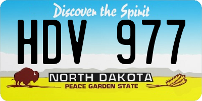 ND license plate HDV977