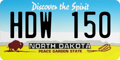 ND license plate HDW150
