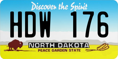 ND license plate HDW176