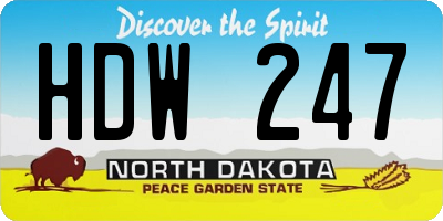ND license plate HDW247