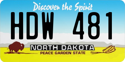 ND license plate HDW481