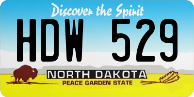 ND license plate HDW529