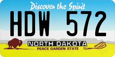ND license plate HDW572