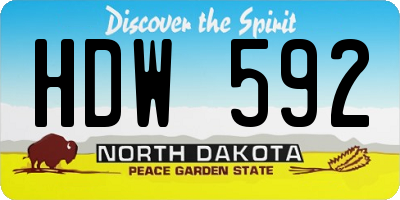 ND license plate HDW592