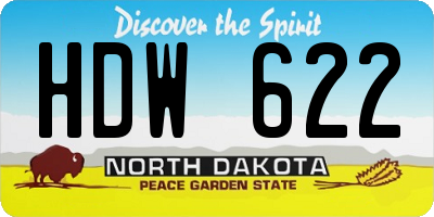 ND license plate HDW622