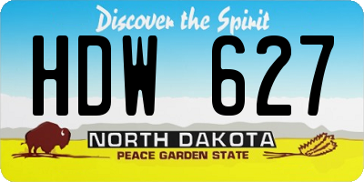 ND license plate HDW627