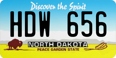 ND license plate HDW656