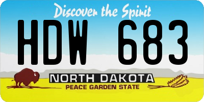 ND license plate HDW683