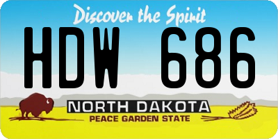 ND license plate HDW686