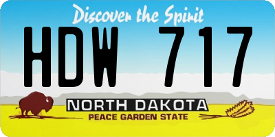 ND license plate HDW717