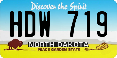 ND license plate HDW719