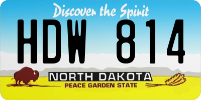 ND license plate HDW814