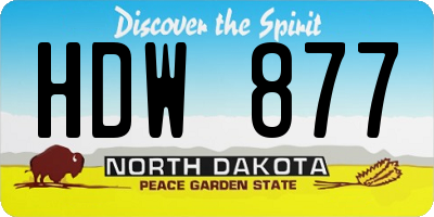 ND license plate HDW877