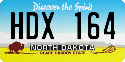 ND license plate HDX164