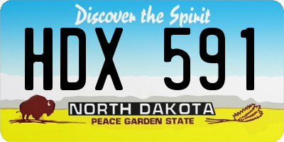 ND license plate HDX591