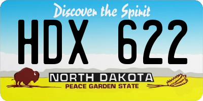 ND license plate HDX622