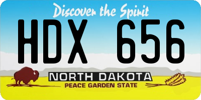 ND license plate HDX656