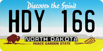 ND license plate HDY166