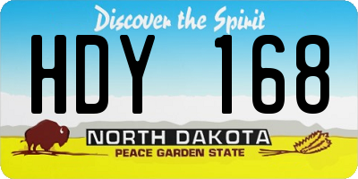 ND license plate HDY168