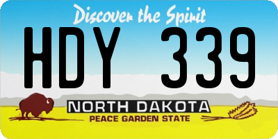 ND license plate HDY339