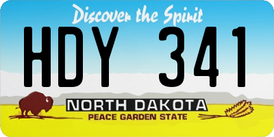 ND license plate HDY341