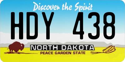 ND license plate HDY438