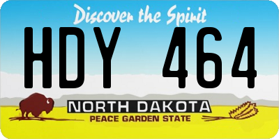 ND license plate HDY464