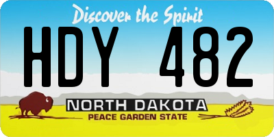 ND license plate HDY482