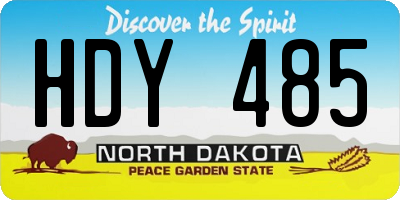 ND license plate HDY485