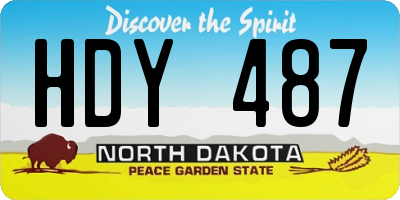 ND license plate HDY487