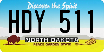 ND license plate HDY511