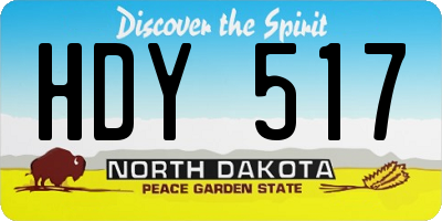 ND license plate HDY517