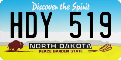 ND license plate HDY519