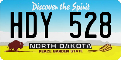 ND license plate HDY528
