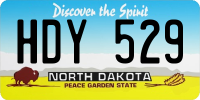 ND license plate HDY529