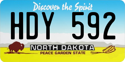 ND license plate HDY592