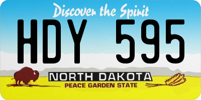 ND license plate HDY595