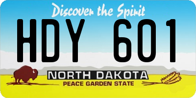 ND license plate HDY601