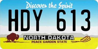 ND license plate HDY613