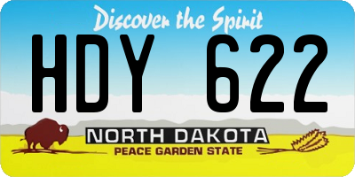 ND license plate HDY622