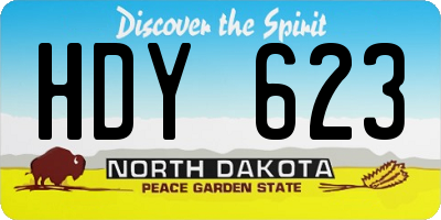 ND license plate HDY623