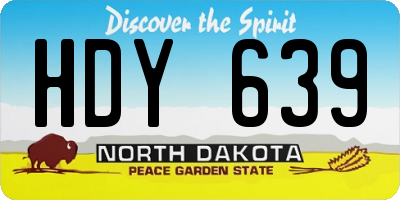 ND license plate HDY639
