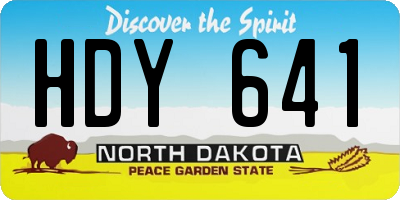 ND license plate HDY641
