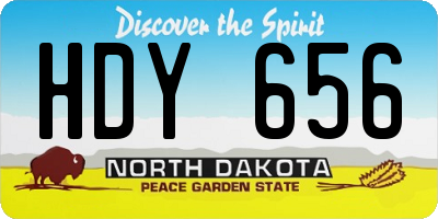ND license plate HDY656