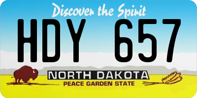 ND license plate HDY657