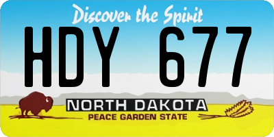 ND license plate HDY677