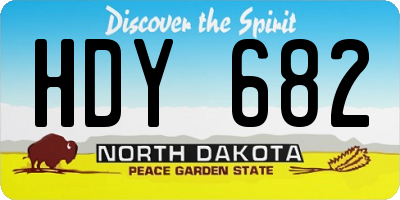 ND license plate HDY682