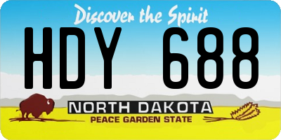 ND license plate HDY688