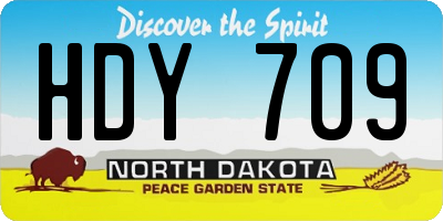 ND license plate HDY709